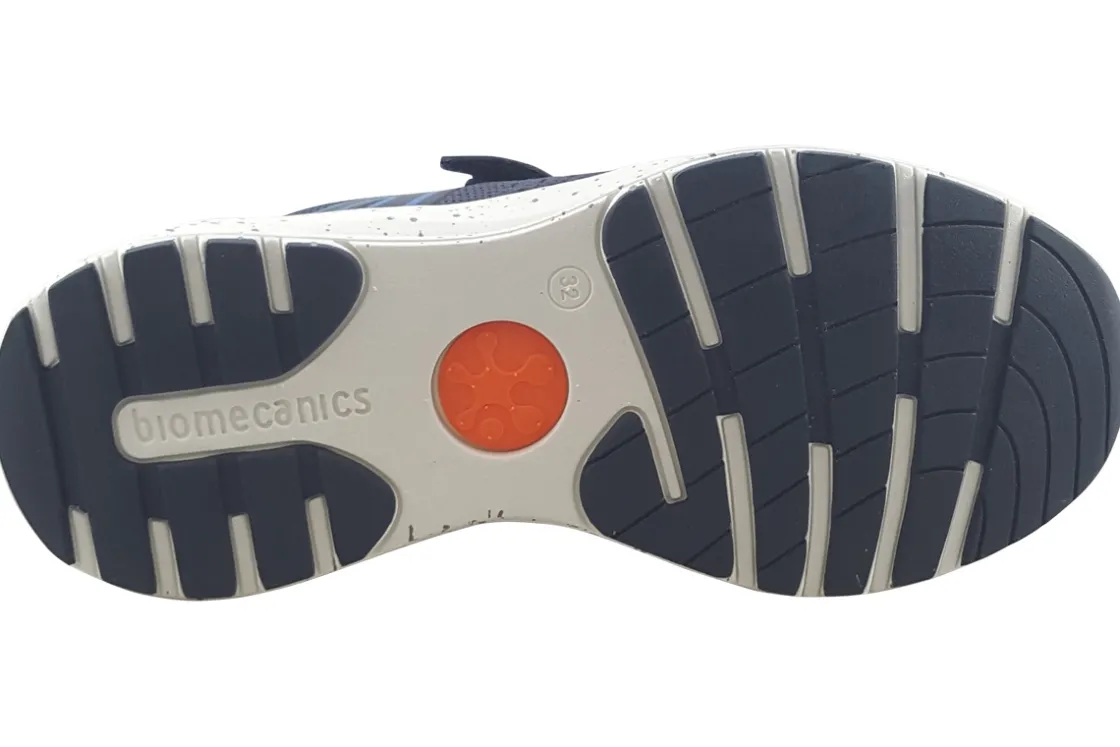 BOY Biomecanics Velcro | Podiatrist Approved<Ignatius 241271A Boys Navy Lime Sports Trainers