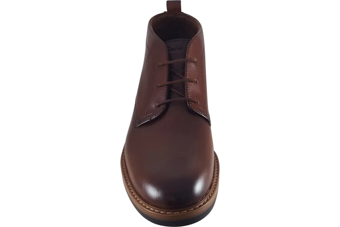 Clarks Plain Toe | Mens Boots<Aldwin Chukka Mid Tan Mens Leather Boots