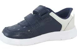 BOY Clarks Velcro | Boys Trainers<Ath Scale T Navy Boys Leather Trainers