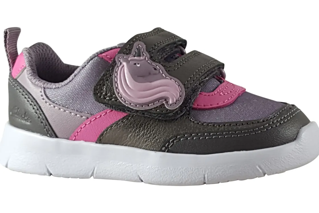 Clarks Velcro | Girls Trainers<Ath Shimmer T. Girls Sports Trainers