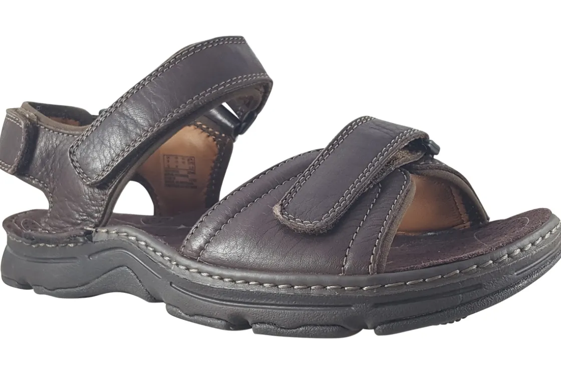 Clarks Mens Sandals<ATL Part Dark Brown Mens Leather Sandals