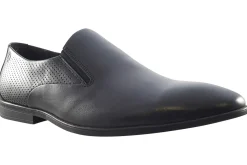 BOY Clarks Senior Boys | Plain Toe<Boswyn Slip Black Mens Leather Shoes