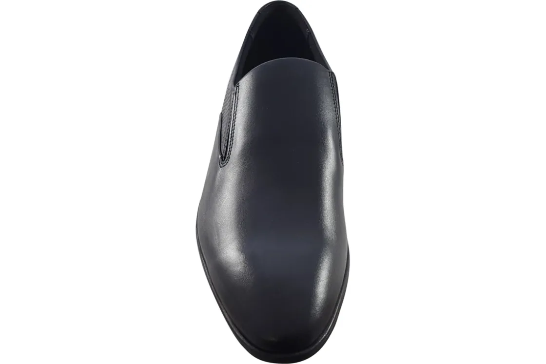 BOY Clarks Senior Boys | Plain Toe<Boswyn Slip Black Mens Leather Shoes