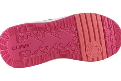 Clarks Velcro | Girls Trainers<CicaStarFlexK. Pink Combi (F Fit) Girls Sports Trainers