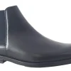 Clarks Mens Boots | Plain Toe<CitiStride Top Black Mens Leather Boots