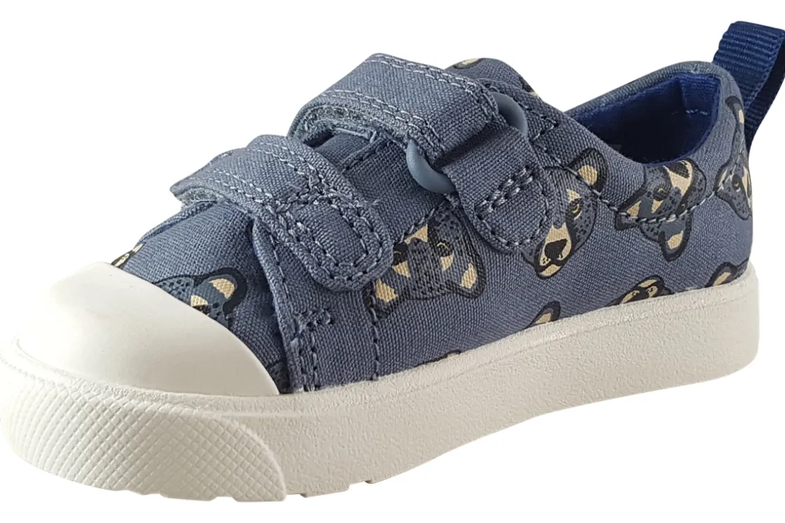 BOY Clarks Velcro | Washable<City Bright T Boys Shoes