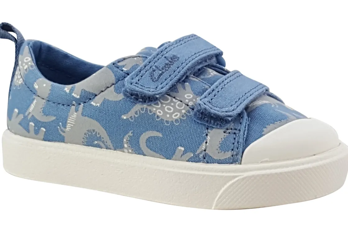 BOY Clarks Velcro | Washable<City Bright T Boys Shoes