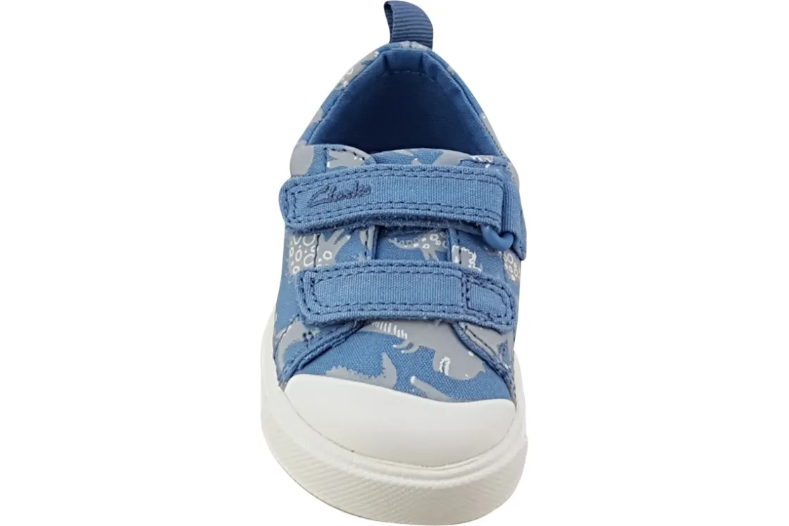 BOY Clarks Velcro | Washable<City Bright T Boys Shoes