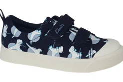 BOY Clarks Velcro | Washable<City Bright T Boys Shoes
