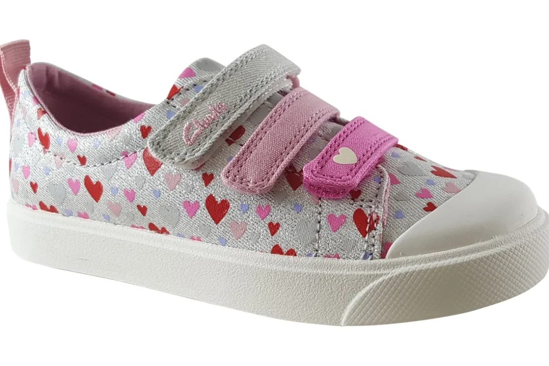 Clarks Velcro | Girls Shoes<City Vibe K. (F Fit) Girls Shoes