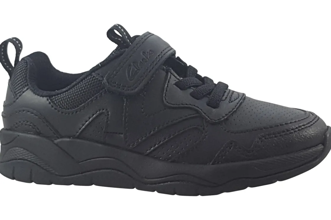 BOY Clarks Junior Boys | Velcro<ClowderSprintK Boys Leather School Shoes
