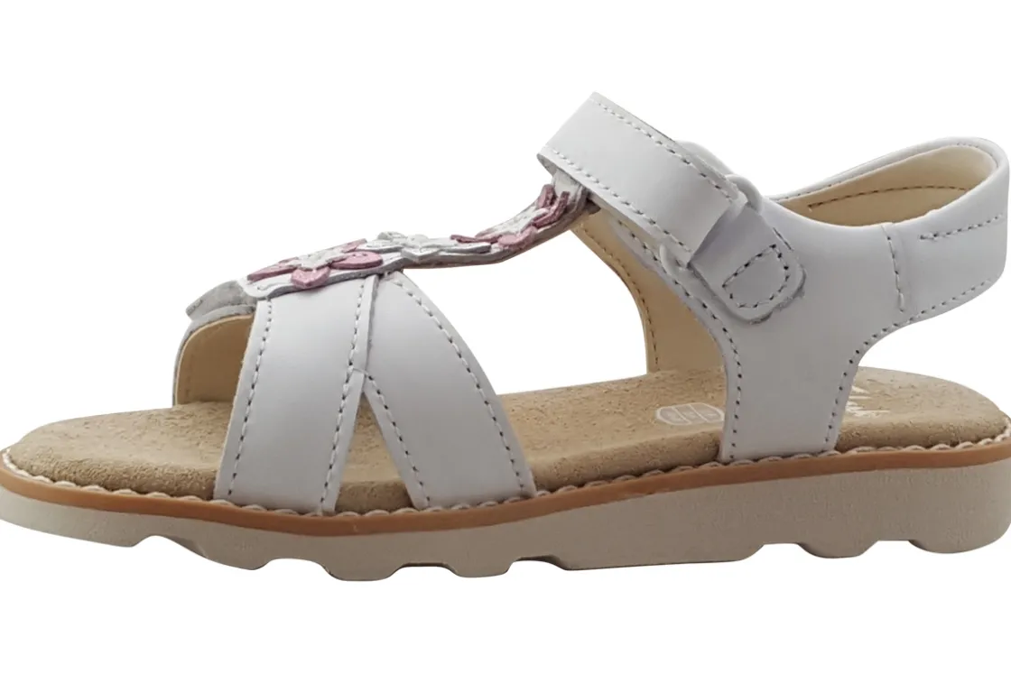 Clarks Velcro | Girls Sandals<Crown Flower K (F Fit) Girls Sandals