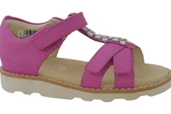 Clarks Velcro | Girls Sandals<Crown Flower T Girls Leather Sandals