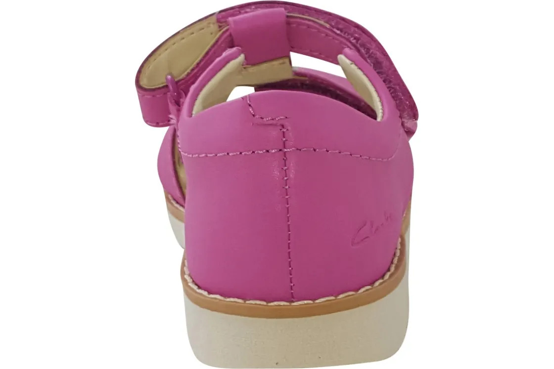 Clarks Velcro | Girls Sandals<Crown Flower T Girls Leather Sandals