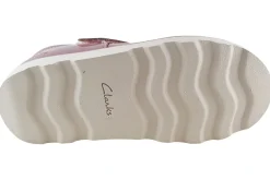 Clarks Velcro | Girls Shoes<Crown Jane K. Dusty Pink Girls Leather Patent Shoes