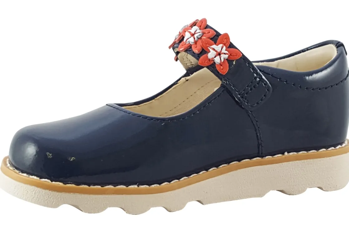 Clarks Velcro | Girls First Shoes<Crown Petal T Girls Leather Patent First Shoes