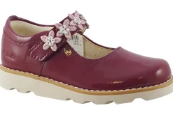Clarks Velcro | Girls First Shoes<Crown Petal T Girls Leather Patent First Shoes