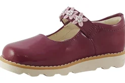 Clarks Velcro | Girls First Shoes<Crown Petal T Girls Leather Patent First Shoes