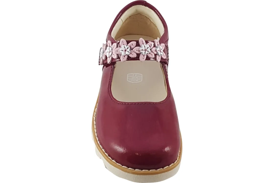 Clarks Velcro | Girls First Shoes<Crown Petal T Girls Leather Patent First Shoes