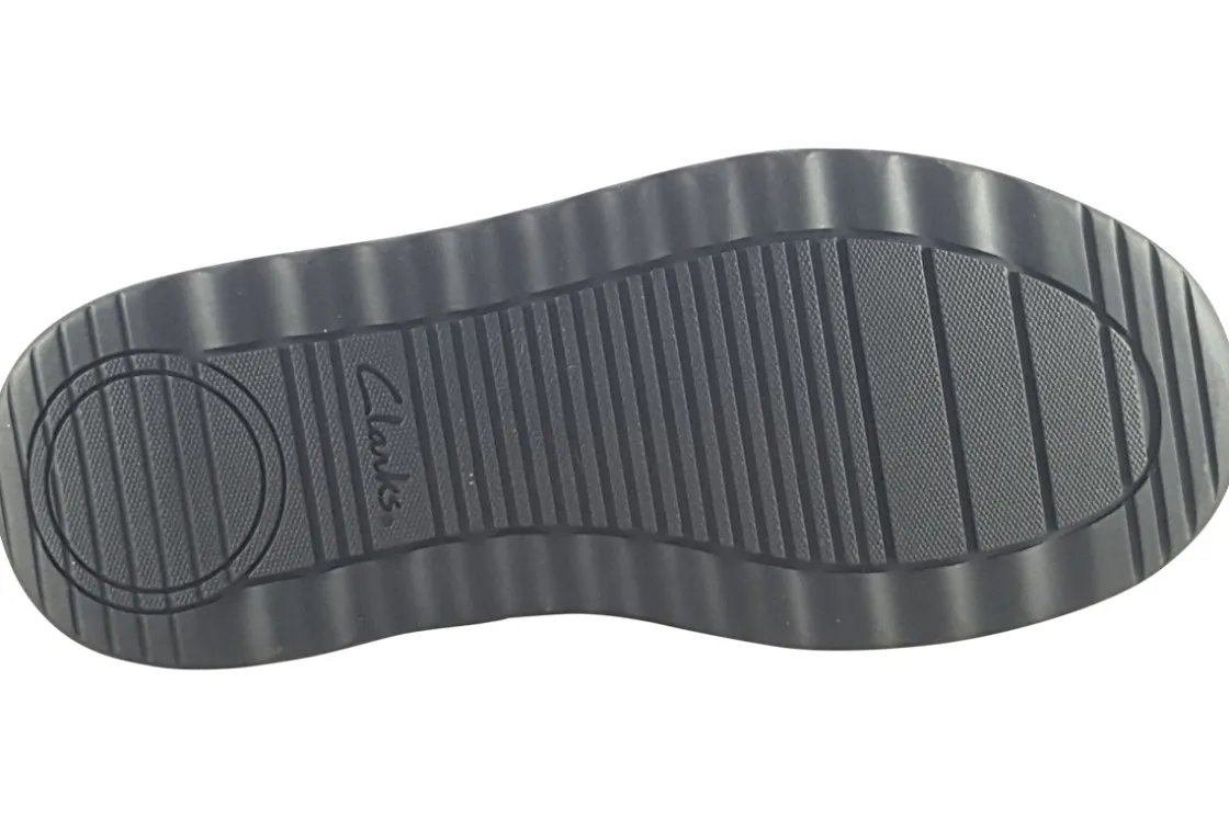 BOY Clarks Junior Boys | Senior Boys<Daze Step 2 Y Black Boys Leather School Shoes