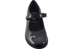Clarks Junior Girls | Girls Shoes<Etch Mist O. Black Girls Leather Patent School Shoes
