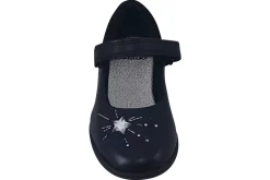 Clarks Velcro | Junior Girls<Etch Spark T Black Girls Leather Shoes
