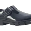 Clarks Junior Girls | Buckle<Evyn Bar K. Girls Black Leather Patent School Shoes