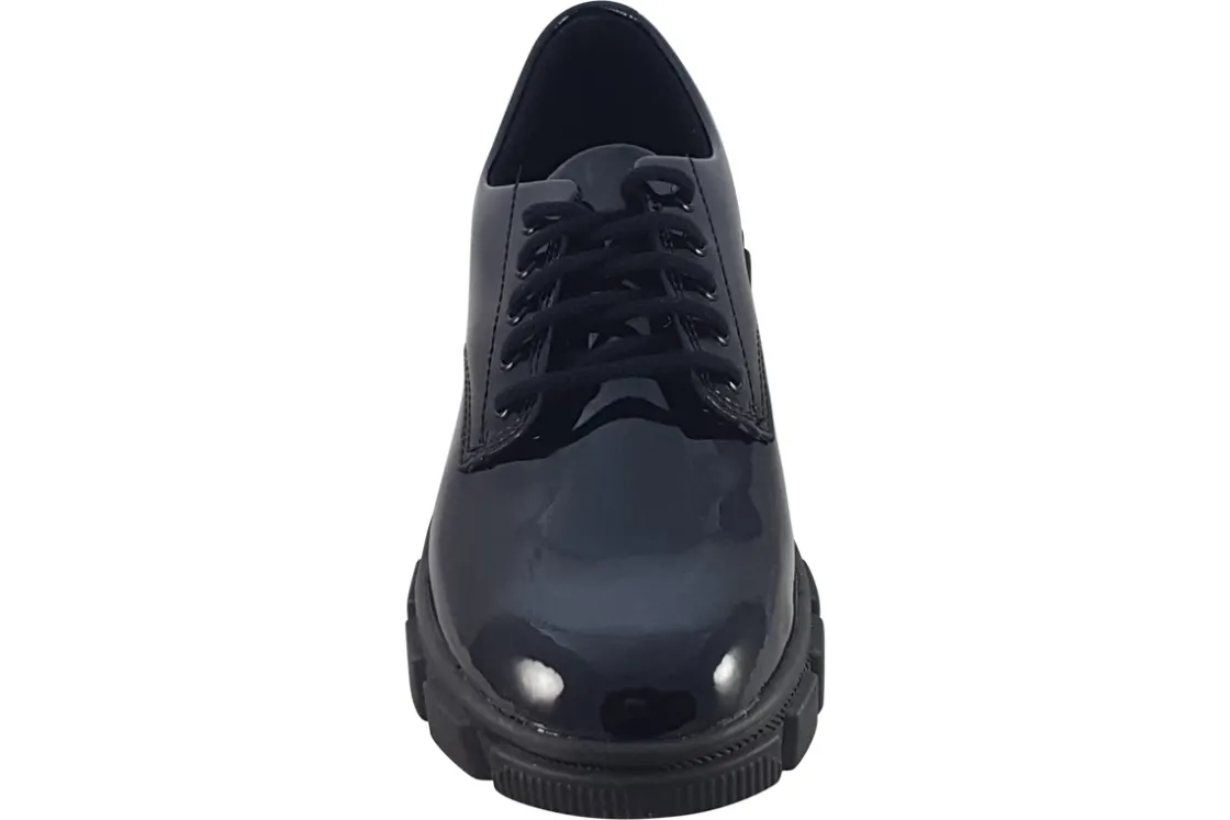 Clarks Junior Girls | Senior Girls<Evyn Lace Y. Girls Black Leather Patent School Shoes