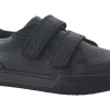 BOY Clarks Junior Boys | Velcro<Fawn Strap K Black Boys Leather School Shoes