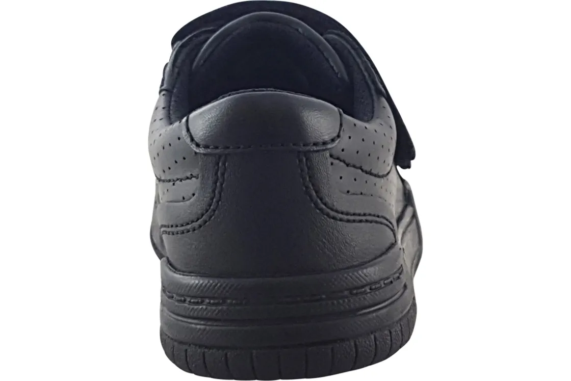 BOY Clarks Junior Boys | Velcro<Fawn Strap K Black Boys Leather School Shoes