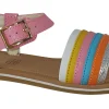 Clarks Buckle | Girls Sandals<Finch Stride T Multicolour (F Fit) Girls Leather Sandals