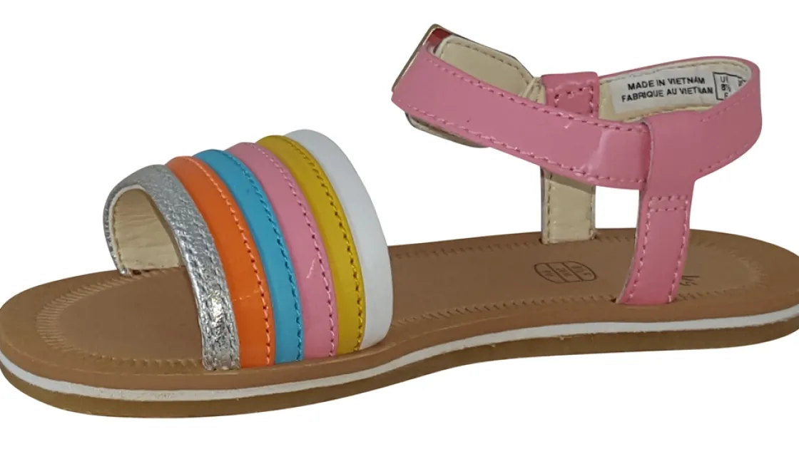 Clarks Buckle | Girls Sandals<Finch Stride T Multicolour (F Fit) Girls Leather Sandals