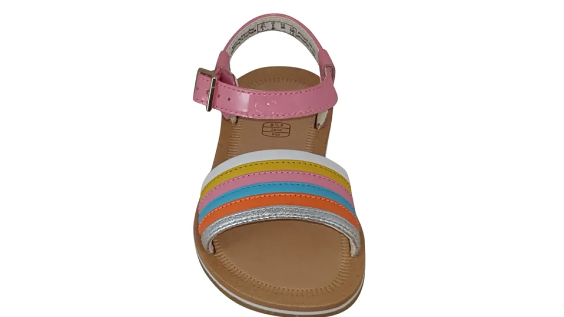 Clarks Buckle | Girls Sandals<Finch Stride T Multicolour (F Fit) Girls Leather Sandals