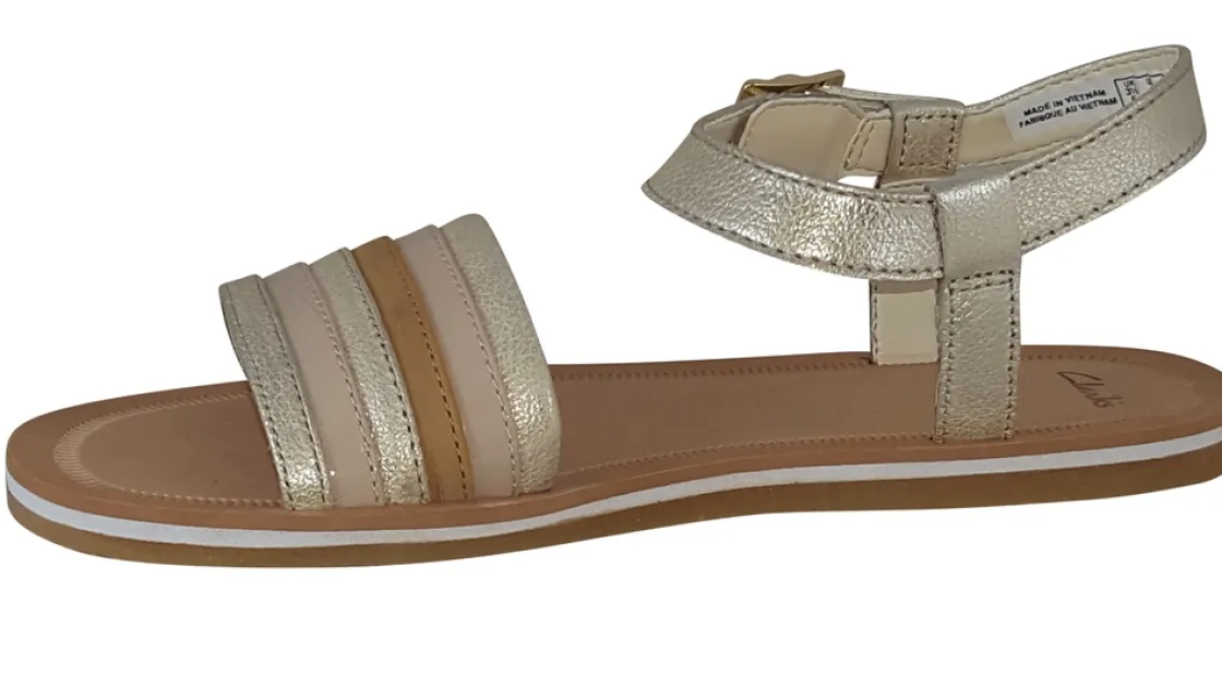 Clarks Buckle | Girls Sandals<Finch Stride Y (F Fit) Girls Leather Sandals