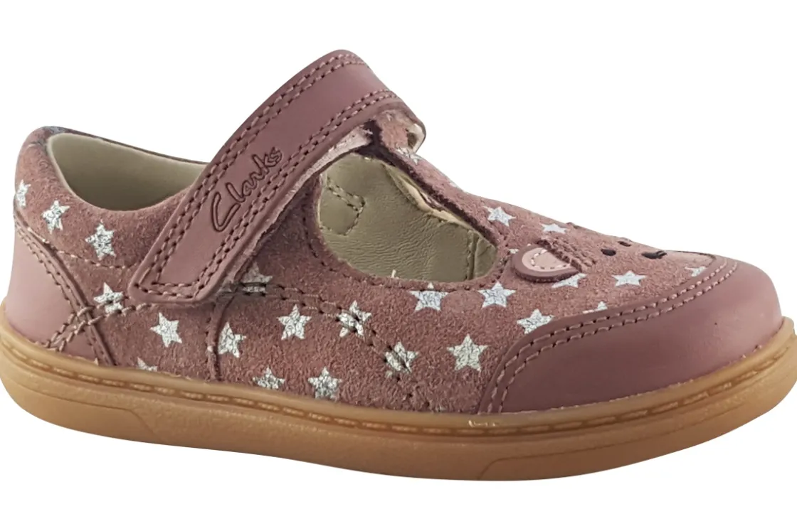Clarks Velcro | Girls First Shoes<Flash Mouse T. Girls Suede Leather First Shoes