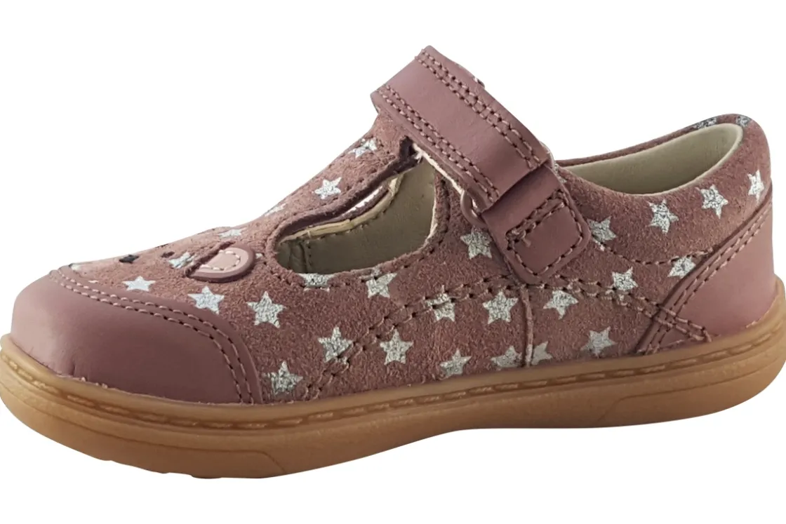 Clarks Velcro | Girls First Shoes<Flash Mouse T. Girls Suede Leather First Shoes