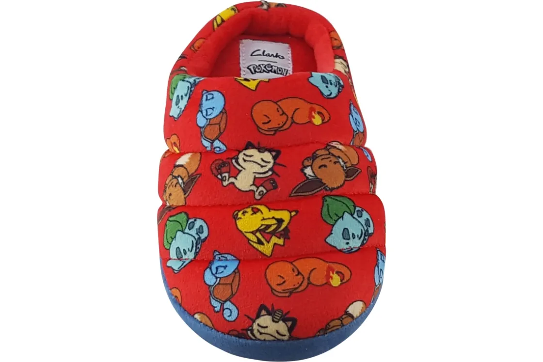 BOY Clarks Slip-On | Boys Slippers<Fluffy Print K (F Fit) Boys Slippers