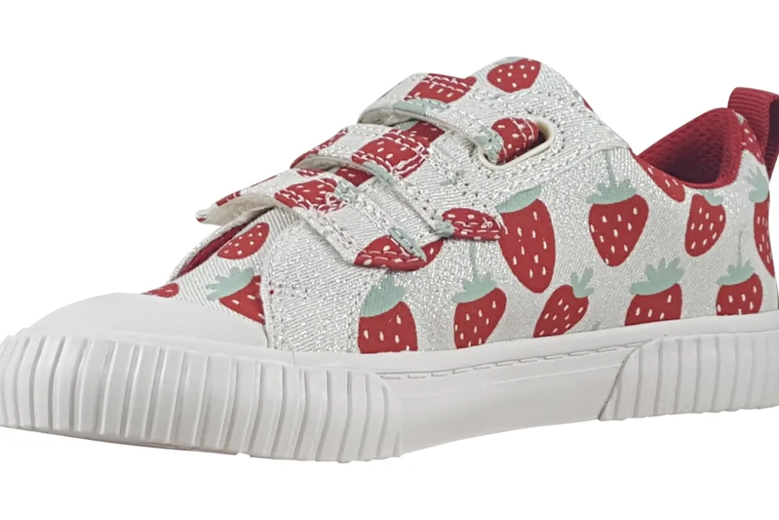 Clarks Velcro | Girls Shoes<FoxingFraiseK. Girls Shoes Cotton