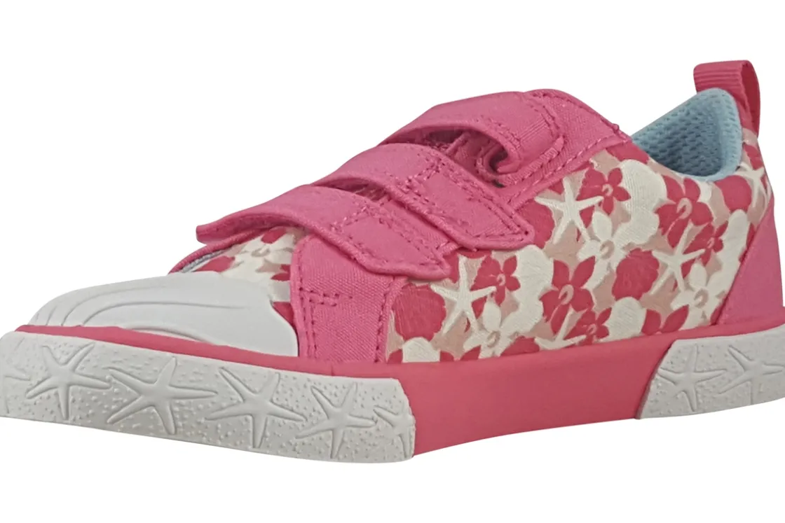 Clarks Velcro | Girls Shoes<FoxingShell K. Girls Fashion Trainers Pink