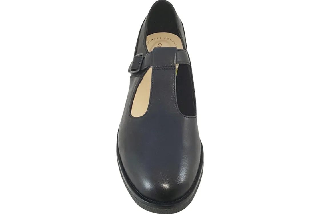 Women Clarks Senior Girls | Womens Shoes<Griffin Town Womens Leather T-Bar Shoes