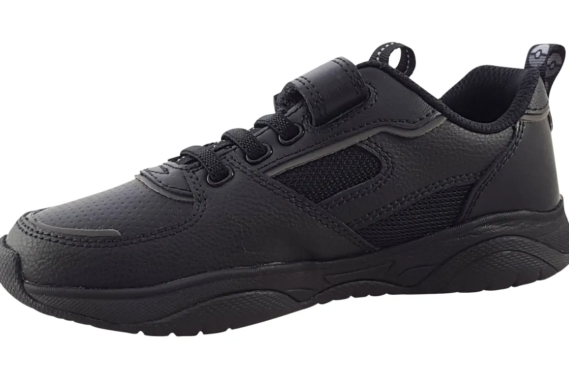 BOY Clarks Junior Boys | Velcro<Grip Trade O Black Boys Leather School Shoes