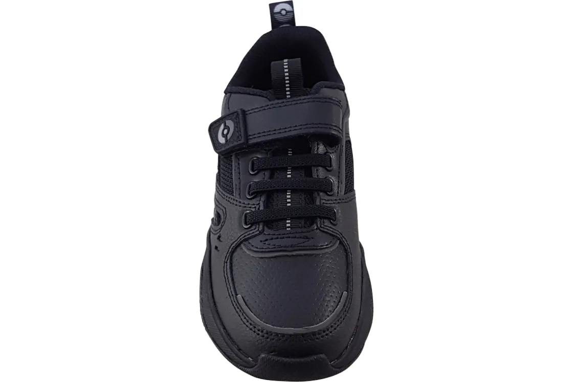 BOY Clarks Junior Boys | Velcro<Grip Trade O Black Boys Leather School Shoes