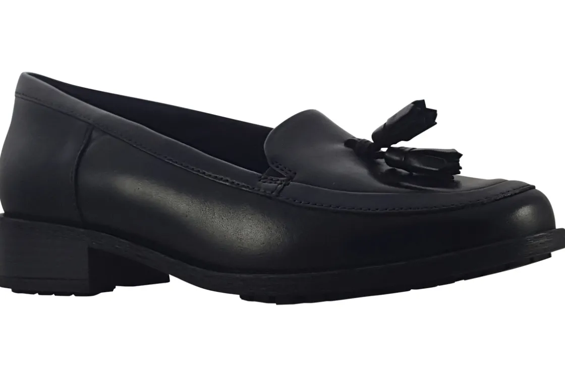 Women Clarks Senior Girls | Womens Shoes<Havisham Edge Womens Leather Loafer Shoes