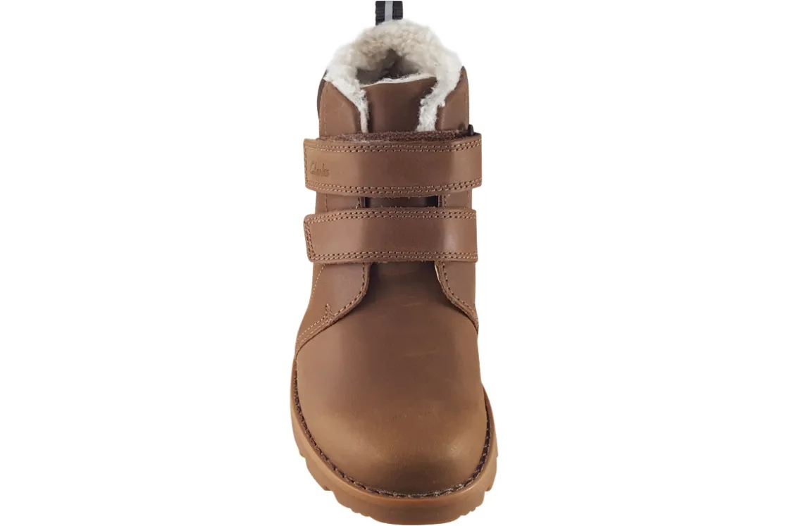 BOY Clarks Warm Lined | Boys Boots<Heath Snug K (G Fit) Boys Leather Boots