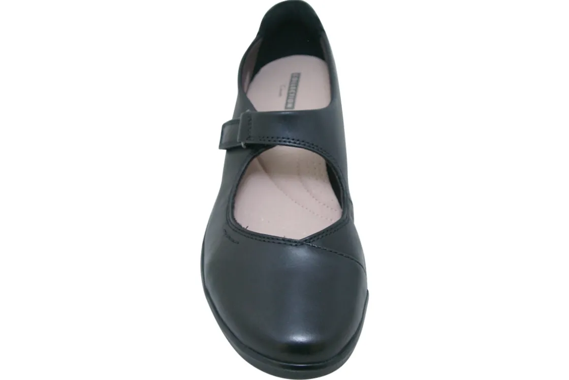 Women Clarks Womens Shoes<Hope Henley Black Womens Leather Mary Jane Shoes