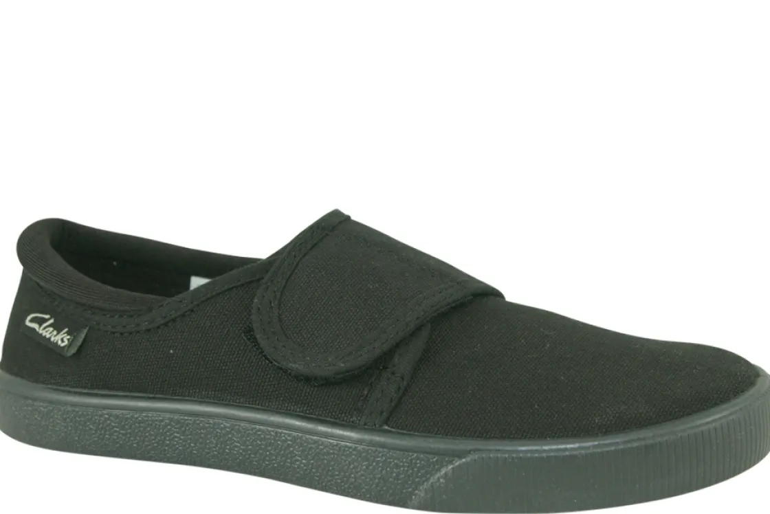BOY Clarks Velcro | Junior Boys<Hopper Run Boys School Shoes