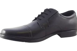 BOY Clarks Mens Shoes | Senior Boys<Howard Cap Black Mens Leather Shoes