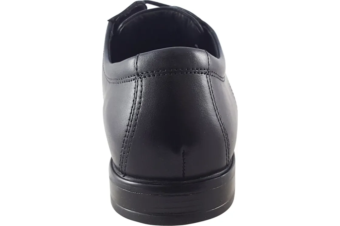 BOY Clarks Mens Shoes | Senior Boys<Howard Cap Black Mens Leather Shoes