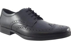 BOY Clarks Mens Shoes | Senior Boys<Howard Wing Black Mens Leather Brogue Shoes