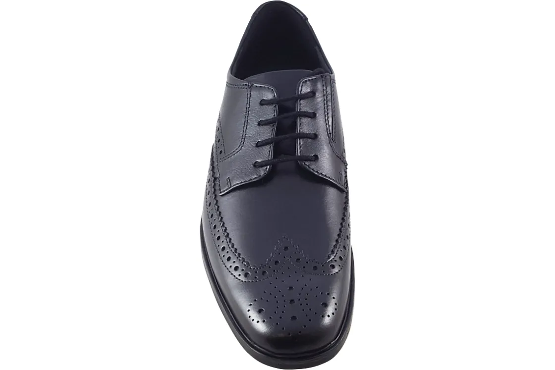 BOY Clarks Mens Shoes | Senior Boys<Howard Wing Black Mens Leather Brogue Shoes